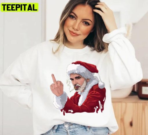 Middle Finger Bad Santa Unisex Sweatshirt