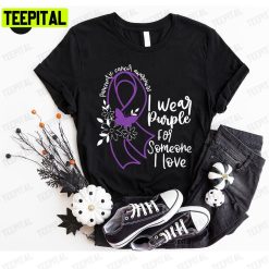 Pancreatic Cancer Survivor Purple Ribbon Unisex T-Shirt