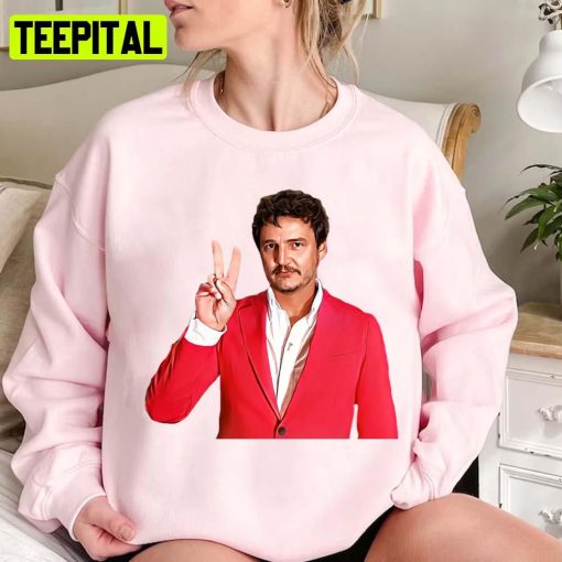 Pink Girl Peace Pedro Pascal Unisex Sweatshirt