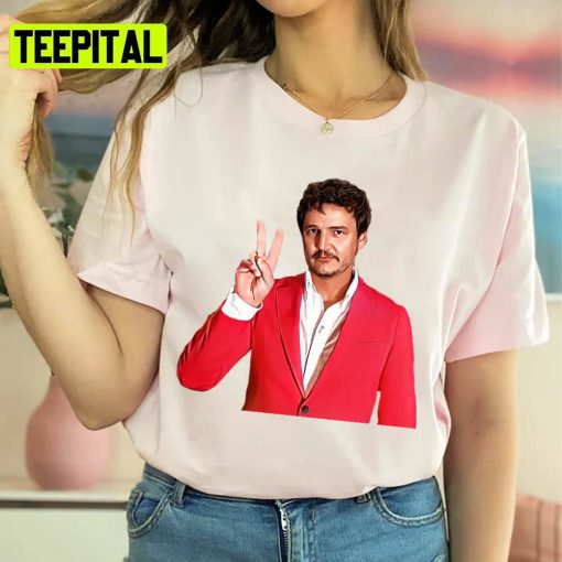 Pink Girl Peace Pedro Pascal Unisex Sweatshirt