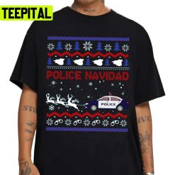 Police Navidad Xmas Graphic Holiday Sweatshirt