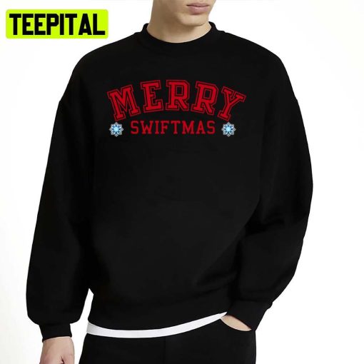 Red Logo Taylor Merry Swiftmas Unisex Sweatshirt