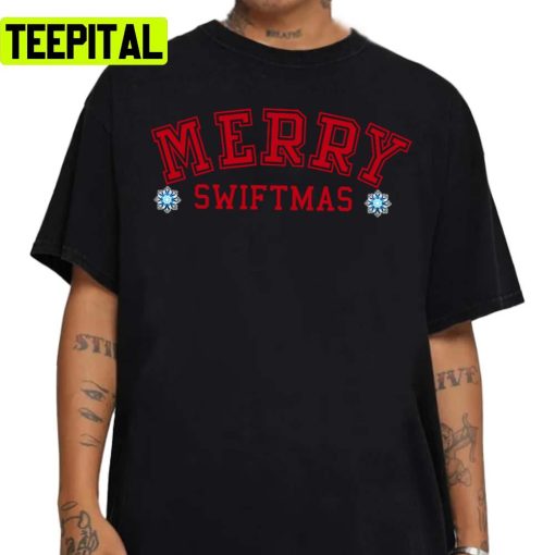 Red Logo Taylor Merry Swiftmas Unisex Sweatshirt