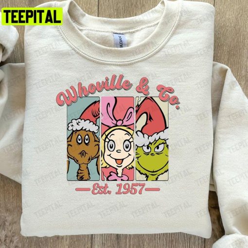 Retro Christmas Whoville And Co Est 1957 University Unisex T-Shirt