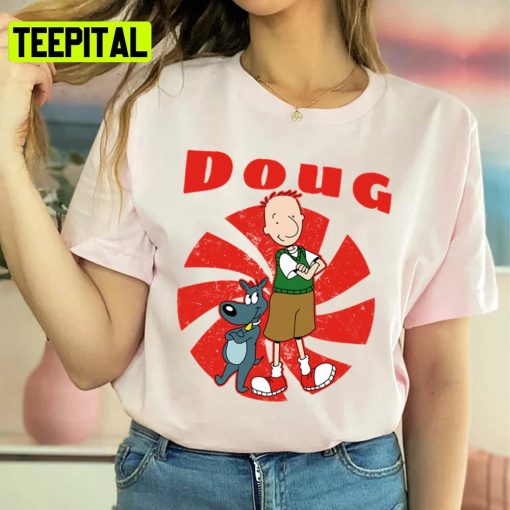 Retro Doug Red Cartoon Art Unisex Sweatshirt