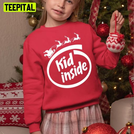 Santa Claus Xmas I Feel Like A Kid Holiday Sweatshirt