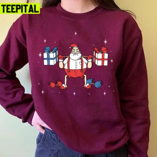 Santa Lifting Weight Simple Unisex Sweatshirt