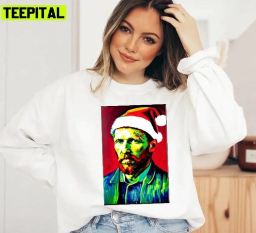 Santa Van Gogh Celebrity Christmas Unisex Sweatshirt