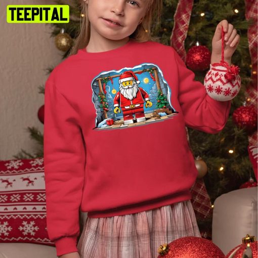 Santa’s Toy Workshop A Blocky Christmas Lego Unisex Sweatshirt