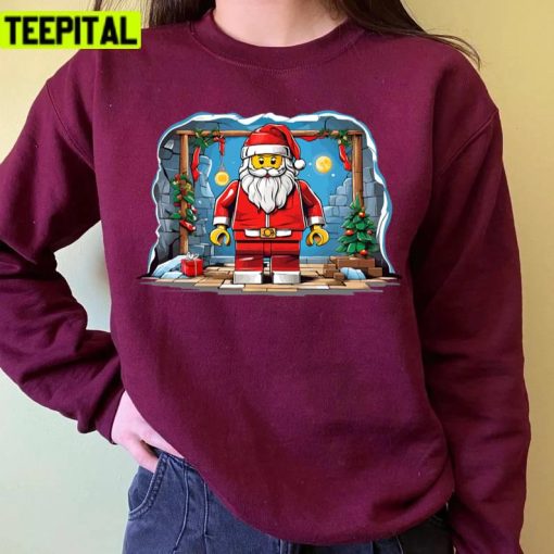 Santa’s Toy Workshop A Blocky Christmas Lego Unisex Sweatshirt