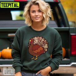 Sequin Thanksgiving Turkey Tail Unisex T-Shirt