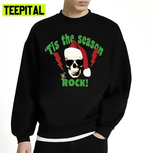 Skull Punk Tis The Season To Rock Unisex Sweatshirt