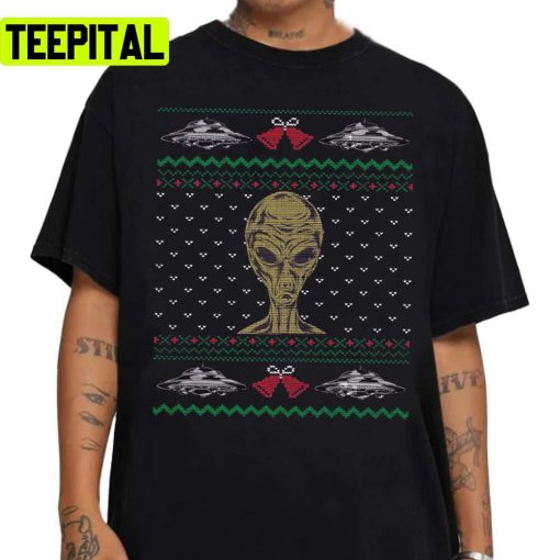 Spaceship Alien Christmas Unisex Sweatshirt