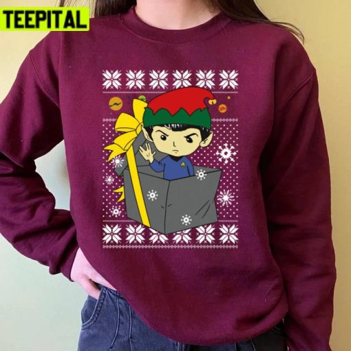 Spock Xmas Fair Isle Christmas Unisex Sweatshirt