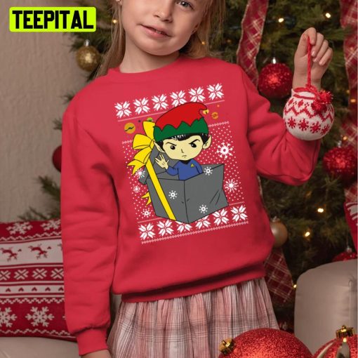 Spock Xmas Fair Isle Christmas Unisex Sweatshirt