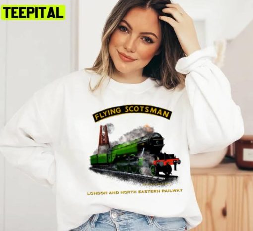 Steam Train The Flying Scotsman Crossing The Forth Motormaniac Holiday Sweatshirt