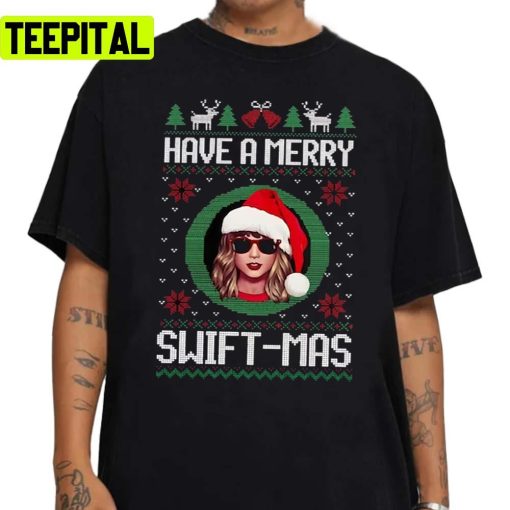 Swiftmas Merry Swiftmas Funny Holidays Taylor’s Version Unisex Sweatshirt