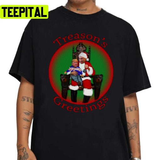 Treason’s Greetings Merry Christmas From Vlad And Don Unisex Sweatshirt