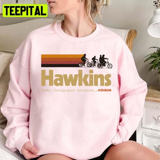 Visit Hawkins Indiana Vintage 80’s Tv Series Unisex Sweatshirt