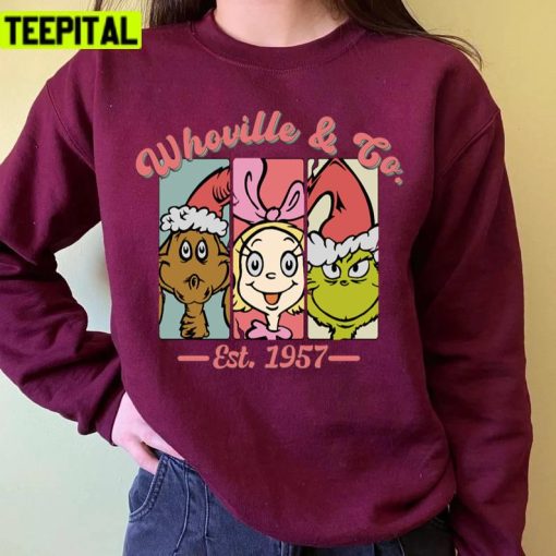 Whoville Christmas Design Grinch Dr Seuss Unisex Sweatshirt