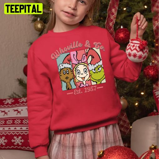 Whoville Christmas Design Grinch Dr Seuss Unisex Sweatshirt