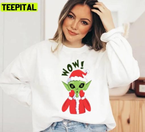 Wow Alien Xmas Holiday Sweatshirt