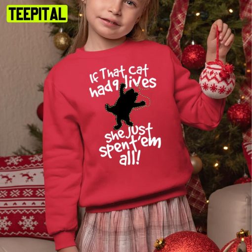 Xmas Cat 9 Lives Holiday Sweatshirt