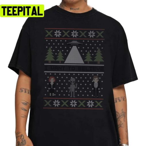 Xmas X Files Christmas Pattern Unisex Sweatshirt