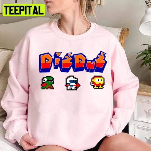 Birthday Girl Arcade Dig Dug Vintage Style Unisex Sweatshirt