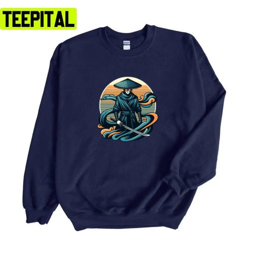 Blue Eye Samurai Retro Vintage Stylized Unisex Sweatshirt