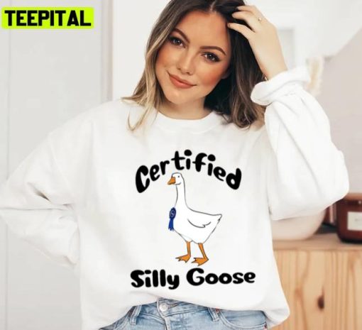 Certified Silly Goose Black Captions Unisex Sweatshirt