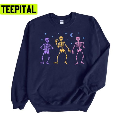 Dancing Preppy Skeleton Preppy Unisex Sweatshirt