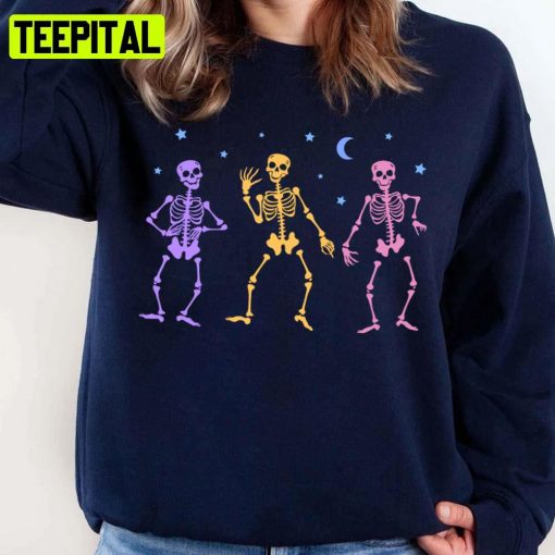 Dancing Preppy Skeleton Preppy Unisex Sweatshirt