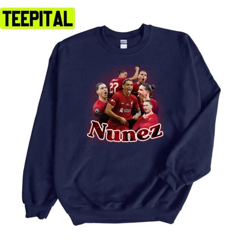 Darwin Nunez Vintage Print Long Unisex Sweatshirt