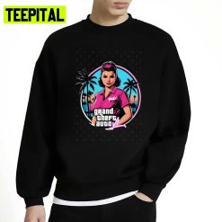 Gta 6 Vice City Fanart New Design Vice City New Logo Graphic Unisex Sweatshirt