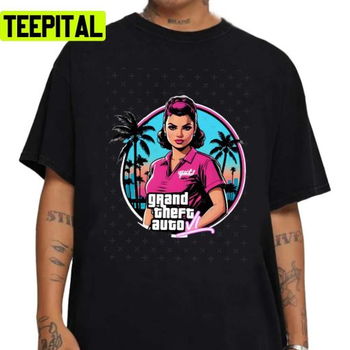 Gta 6 Vice City Fanart New Design Vice City New Logo Graphic Unisex Sweatshirt