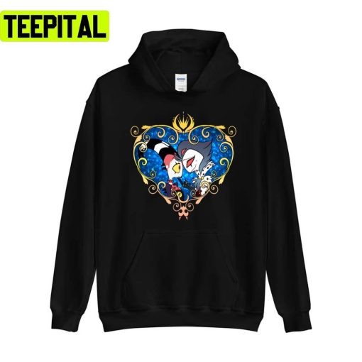 Helluva Boss Stolas And Blitzo Heart Frame Unisex Sweatshirt