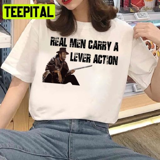 Henry Rifle Real Men Carry A Lever Action Cowboy Unisex Sweatshirt