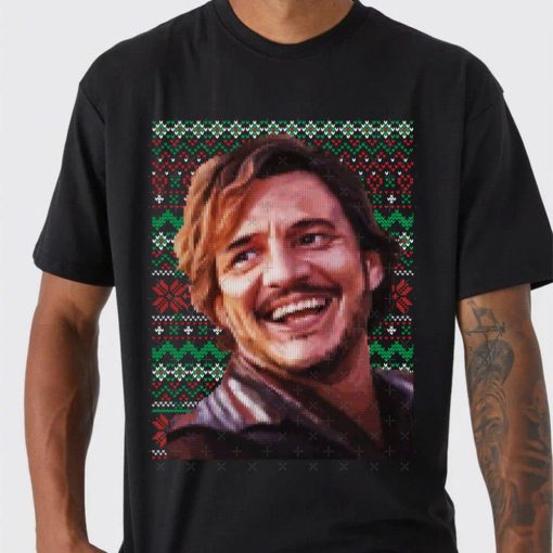 Nicolas Cage Pedro Pascal Meme Part 2 Ugly Xmas Sweater Unisex T-Shirt