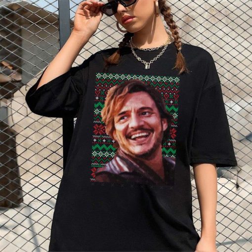 Nicolas Cage Pedro Pascal Meme Part 2 Ugly Xmas Sweater Unisex T-Shirt