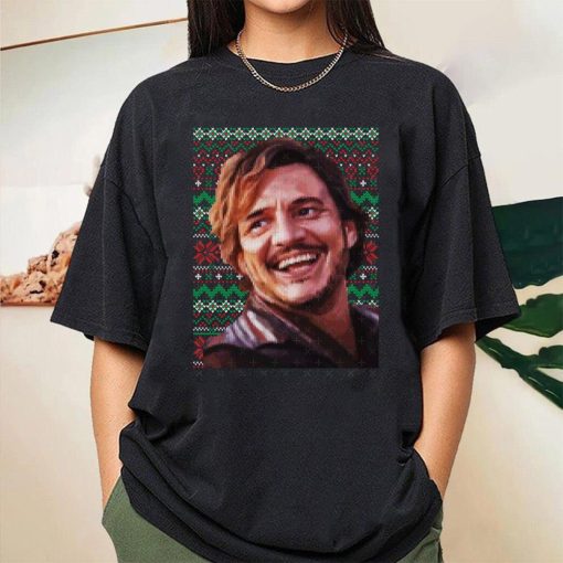 Nicolas Cage Pedro Pascal Meme Part 2 Ugly Xmas Sweater Unisex T-Shirt