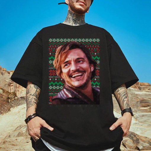 Nicolas Cage Pedro Pascal Meme Part 2 Ugly Xmas Sweater Unisex T-Shirt