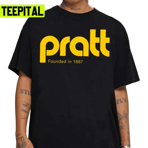 Pratt Retro Logo Black And Gold Unisex Sweatshirt