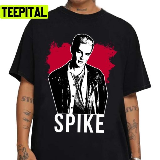 Spike The Vampire Red With White Text Spike Buffy Unisex Sweatshirt