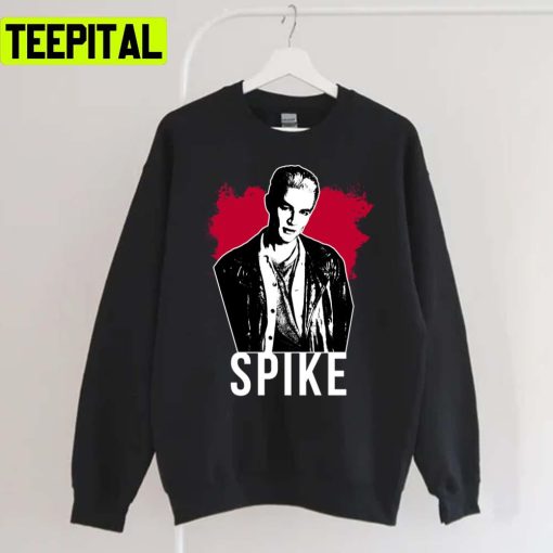 Spike The Vampire Red With White Text Spike Buffy Unisex Sweatshirt