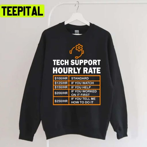 Tech Support Computer Nerd Geek Gift Graphic Graphic Unisex Sweatshirt