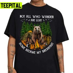 Camping Hiking Bear Not All Who Wander Unisex Sweatshirt