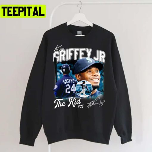 The Kid Baseball Vintage Baseball Lovers Graphic Ken Griffey Jr Unisex T-Shirt