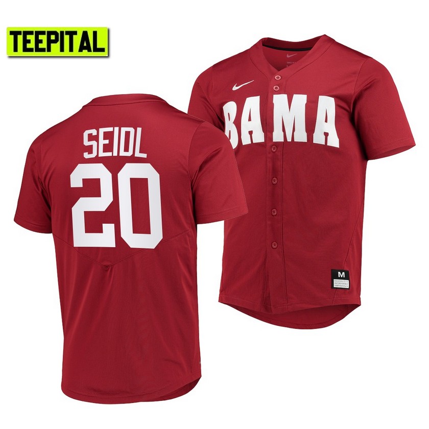 Alabama Crimson Tide Tommy Seidl College Baseball Jersey Red