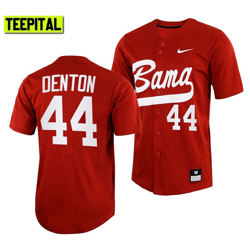 Alabama Crimson Tide Zane Denton College Baseball Jersey Crimson
